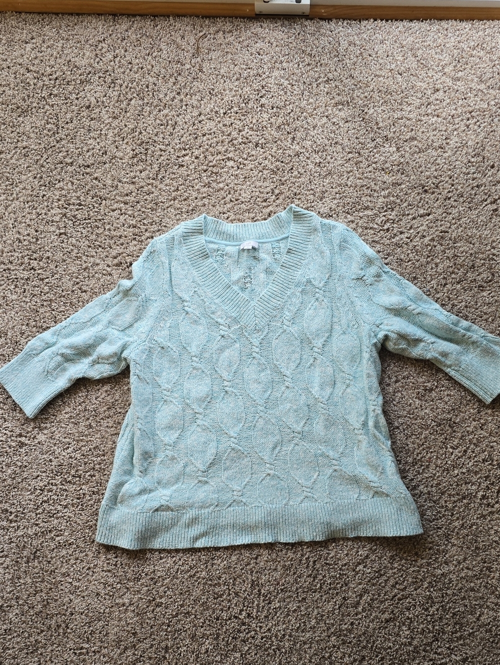 Women's J.Jill Size XL 3/4 Length Sleeve Sweater